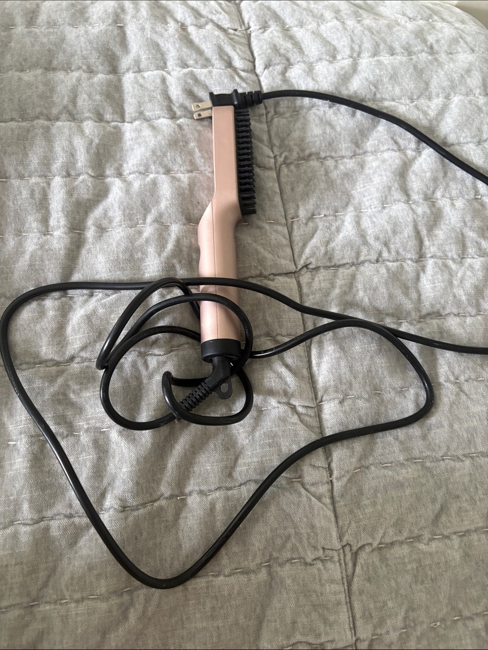 Rose Gold Electric Hair Straightening Brush